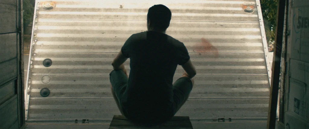 Film Still of the Short film Hunt and Gather. Photographed by Cinematographer Dennis Riebenstahl.